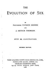 Cover of: The evolution of sex. by Patrick Geddes