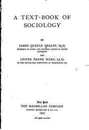 Cover of: A text-book of sociology by Dealey, James Quayle