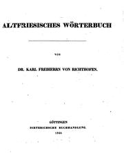 Cover of: Altfriesisches Wörterbuch