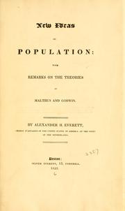 Cover of: New ideas on population | Alexander Hill Everett