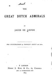 Cover of: The great Dutch admirals