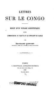 Cover of: Lettres sur le Congo