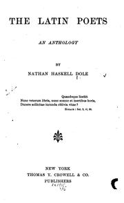 Cover of: The Latin poets: an anthology