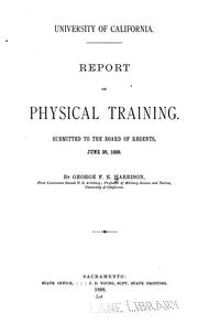 Report on physical training by George F. E. Harrison