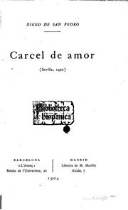 Cover of: Cárcel de amor by Diego de San Pedro