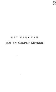 Cover of: Het werk van Jan en Casper Luyken by Pieter van Eeghen