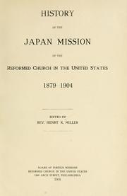 Cover of: History of the Japan mission of the Reformed Church in the United States, 1879-1904