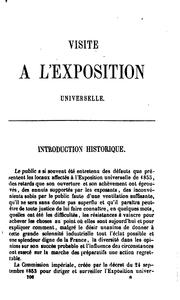 Cover of: Visite à l'exposition universelle de Paris, en 1855