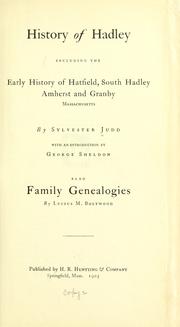 History of Hadley by Sylvester Judd