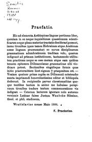Cover of: Grammatica aethiopica cum paradigmatibus, literatura, chrestomathia, et glossario.