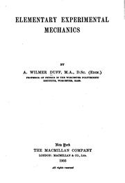 Cover of: Elementary experimental mechanics