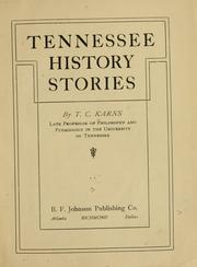 Cover of: Tennessee history stories
