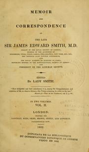 Cover of: Memoir and correspondence of the late Sir James Edward Smith
