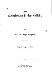Cover of: Der aberglauben in der medicin
