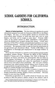Cover of: School gardens for California schools by Davis, Benjamin Marshall