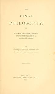 Cover of: The final philosophy by Charles W. Shields