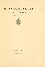 Cover of: Massachusetts public school system.