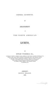 Cover of: Genera lichenum: an arrangement of the North American lichens