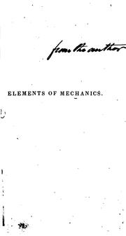 Cover of: The elements of mechanics.