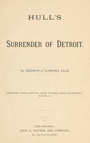 Cover of: Hull's surrender of Detroit