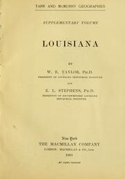 Cover of: Louisiana by Taylor, W. E.