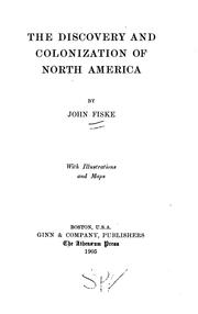 Cover of: The discovery and colonization of North America