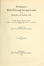 Cover of: Whitman's ride through savage lands: with sketches of Indian life