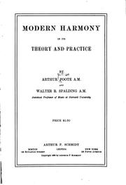 Cover of: Modern harmony in its theory and practice by Foote, Arthur