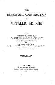 Cover of: The design and construction of metallic bridges by Burr, William H., Burr, William H.