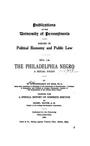 Cover of: The Philadelphia Negro by W. E. B. Du Bois