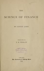 Cover of: science of finance | Cohn, Gustav