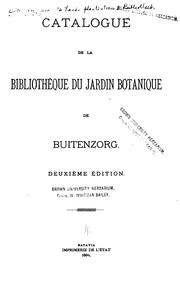 Cover of: Catalogue de la Bibliothèque du Jardin botanique de Buitenzorg.