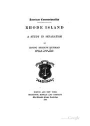 Cover of: ... Rhode Island | Irving Berdine Richman