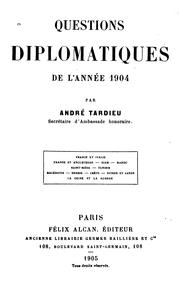 Cover of: Questions diplomatiques de l'année 1904