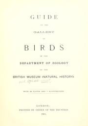 Guide to the gallery of birds in the Department of zoology of the British museum (Natural history) by British Museum (Natural History). Department of Zoology