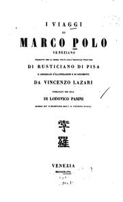 Cover of: I viaggi di Marco Polo Veneziano by Marco Polo