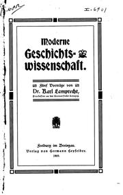 Cover of: Moderne Geschichtswissenschaft. by Lamprecht, Karl Gotthard