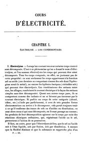 Cover of: Cours d'electricité