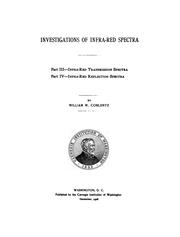 Cover of: Investigations of infra-red spectra ...