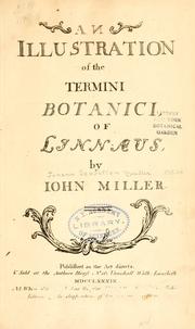 Cover of: An illustration of the sexual system by Miller, John