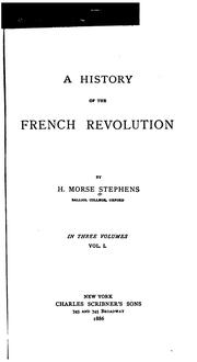 Cover of: history of the French revolution