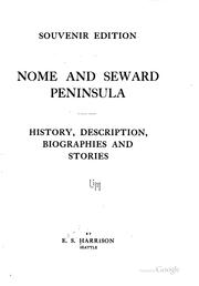 Cover of: Nome and Seward Peninsula by Harrison, E. S.
