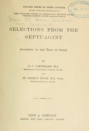 Cover of: Selections from the Septuagint by Henry Barclay Swete, F. C. Conybeare