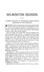 Reunion of the sons and daughters of the town of Wilmington held at Wilmington, Vermont, July 3-6, 1890 by Wilmington (Vt.). Citizens.