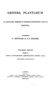 Cover of: Genera plantarum ad exemplaria imprimis in herbariis kewensibus servata definita