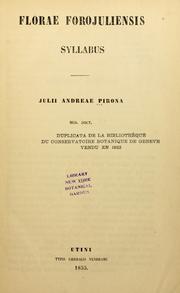 Cover of: Florae forojuliensis syllabus.