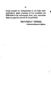 Cover of: Des provinces de l'Amérique du Nord et d'une union fédérale