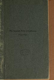 Cover of: The Spanish press of California (1833-1844)