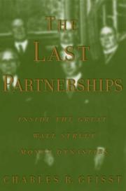 Cover of: The Last Partnerships  by Charles R. Geisst