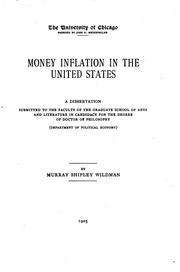 Money inflation in the United States by Murray Shipley Wildman
